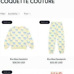 BNWT Happy Camp3r Coquette Set Blue Bows